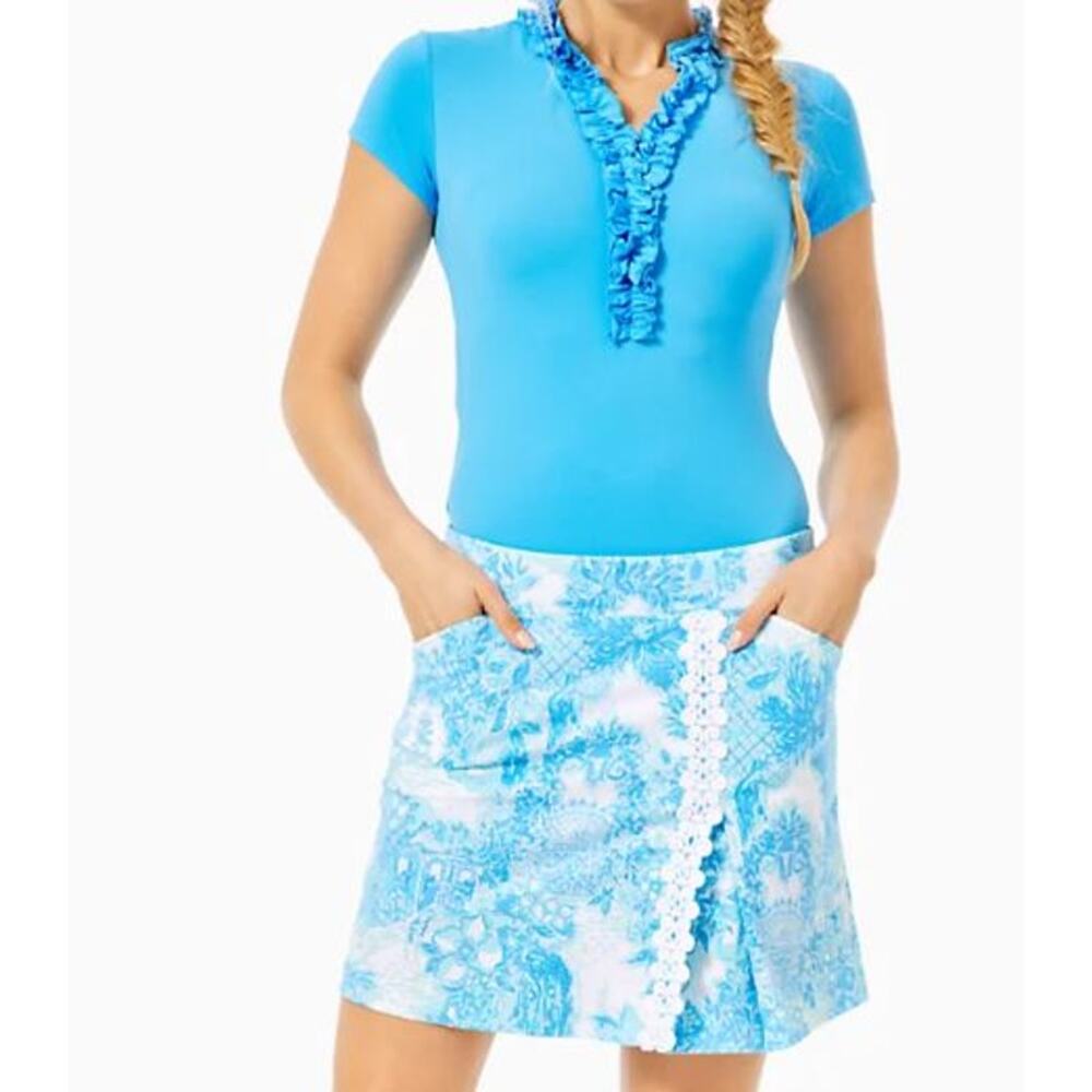 Lilly Pulitzer Skort Women Size 14 Blue Luxletic Daphne Active Skirt Atheleisure